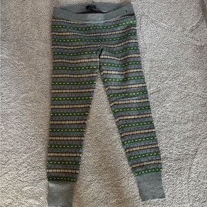 J. Crew Gray Multicolor knit leggings
